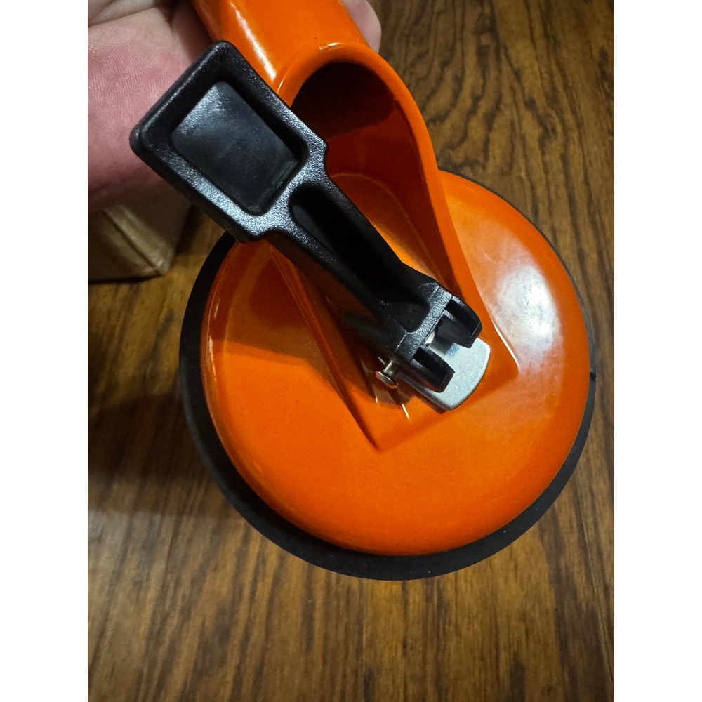 Double Suction Cup Lifter Glass Puller Heavy Duty Tile Mirror Handle‎ Orange - Picture 5 of 5